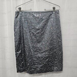 Vintage Alex Marie Gray Satin Sequin Fairy Skirt Coquette Party 8